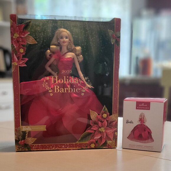 2022 Holiday Barbie Doll with Ornament (NRFB)